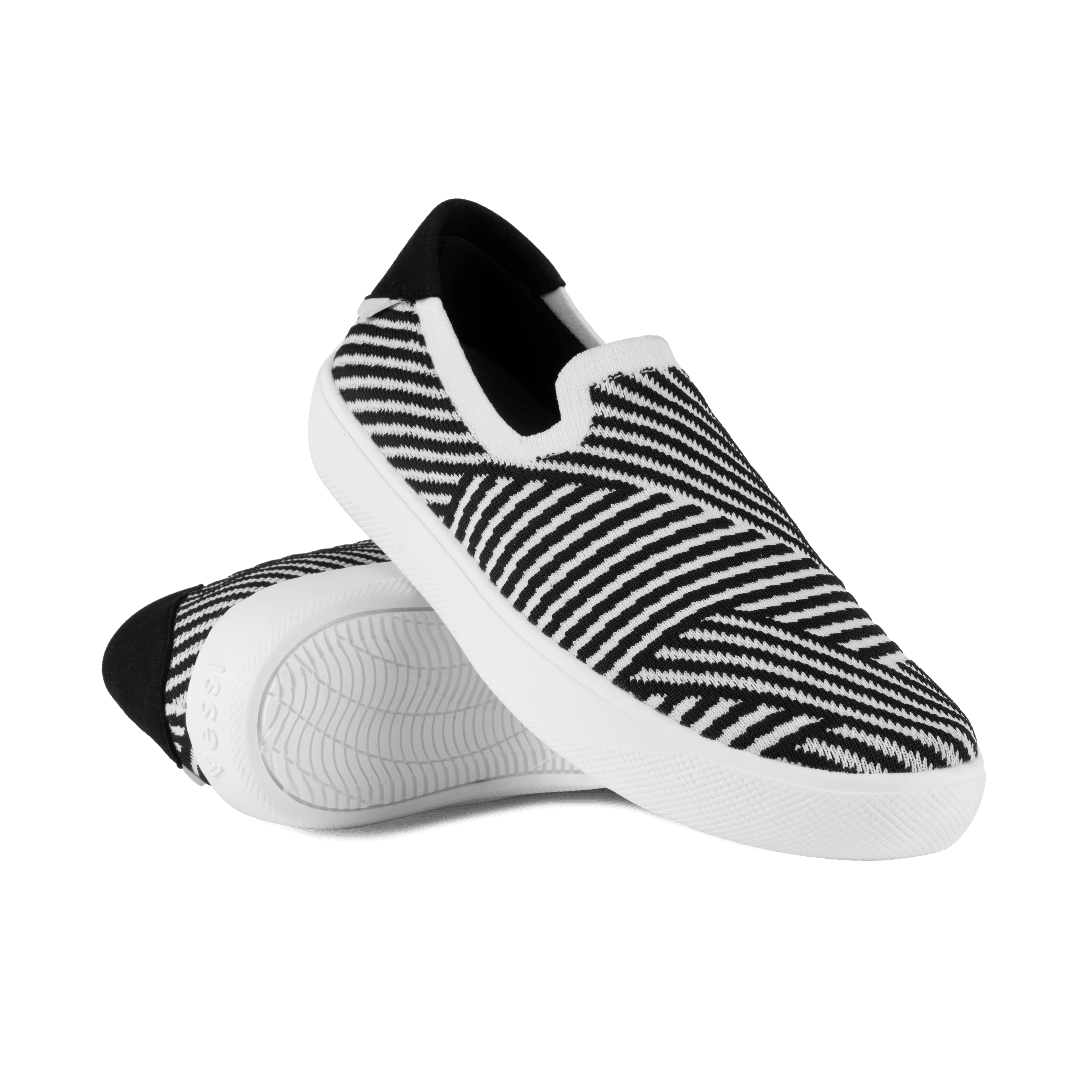 Men's Boardwalk Slip-On - White/Black Zigzag - Image 5