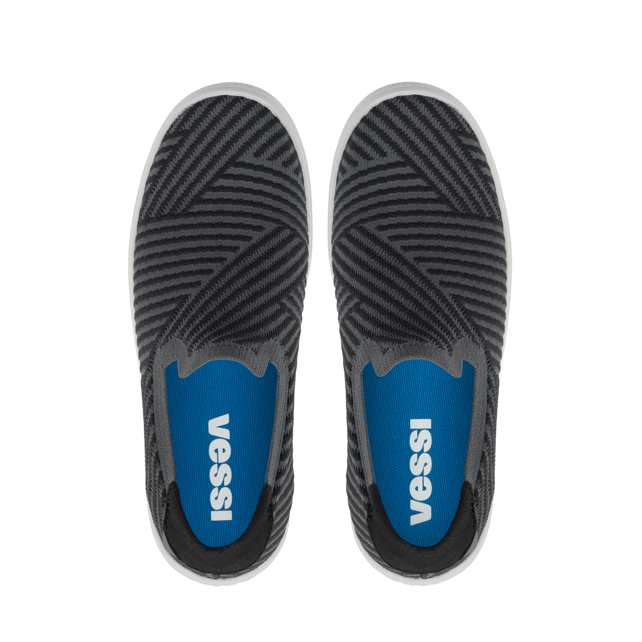Men's Boardwalk Slip-On - Dark Grey/Black Zigzag - Image 6
