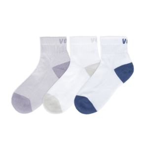 3-Pack Mid Crew Socks - Cosmic Dust/Grey/Sailfish